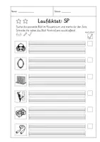 Vorschau - Arbeitsblätter - Laufdiktat "SP" (Klasse1-2) - Seite 2