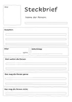 Vorschau - Arbeitsblätter - Vorlagen - Steckbriefe für Personen - Seite 3