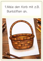 Vorschau - Arbeitsblätter - Kunst Frühling 3-D Blumenkorb Klasse 2 - 4 Blumen Sommer - Seite 2