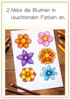 Vorschau - Arbeitsblätter - Kunst Frühling 3-D Blumenkorb Klasse 2 - 4 Blumen Sommer - Seite 3