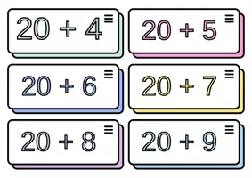 Προεπισκόπηση - Flashcards - Προσθέτω δεκάδες με μονάδες, flashcards - Σελίδα 2