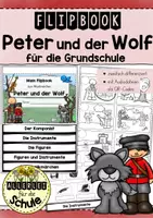 Vorschau - Unterrichtsreihen - Peter und der Wolf: Flipbook für die Grundschule - zweifach differenziert - Deckblatt