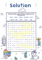 Vorschau - Arbeitsblätter - Suchsel Englisch Suchsel Ostern - English Easter - word search puzzle - 1 || Englisch Freiarbeitsmaterial - Englisch Vertretung - Seite 3