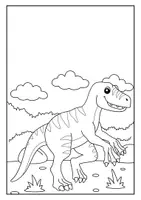 Vorschau - Mal- und Bastelvorlagen - Ausmalbilder Dinos - Seite 3