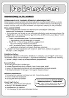 Vorschau - Arbeitsblätter - Reimschema - dreifach differenziertes Übungsmaterial - Sachtext, Arbeitsblätter und Lösungen - Sekundarstufe 1 - ab Klasse 6 - Seite 1
