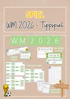 Vorschau - Unterrichtsreihen - Fußball-WM 2026 Tippspiel - Weltmeisterschaft 2026 - Spiel - Deckblatt