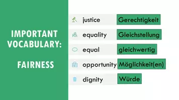 Vorschau - Präsentationen/Tafelbilder - A Fair World & Fairness (PowerPoint, introduction to topic, speaking, group project, More!4 Unit 10) - Seite 3