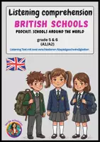 Vorschau - Arbeitsblätter - British Schools - Listening + exercises + mp3 - Deckblatt