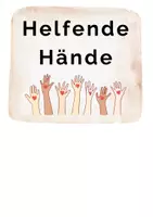 Vorschau - Merkblätter - Helfende Hände - Schild fürs Klassenzimmer - Deckblatt