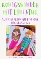 Vorschau - Arbeitsblätter - 👑 Königskinder mit Lineatur 🏰– kreative Klappkarten für Klasse 1- 4 - Deckblatt
