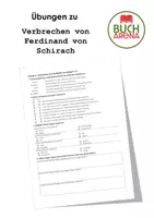 Vorschau - Arbeitsblätter - Übungen zu "Verbrechen von Ferdinand von Schirach" - Deckblatt