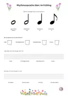 Vorschau - Arbeitsblätter - Übungsblatt Rhythmussprache: Im Frühling - Deckblatt