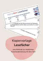 Vorschau - Spiele - alphaben Lesefächer Anleitung + Bastelvorlage - Deckblatt