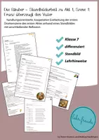 Vorschau - Arbeitsblätter - Die Räuber – Standbildarbeit zu "Franz überzeugt den Vater" - Deckblatt