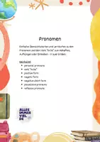 Vorschau - Merkblätter - Englisch Personalpronomen und Verb "to be" - Seite 1