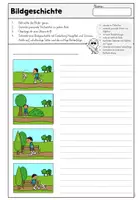 Vorschau - Arbeitsblätter - Bildgeschichte - Tafelmaterial - Hundesuche - Seite 1
