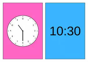 Προεπισκόπηση - Flashcards - Η εκμάθηση της ώρας, flashcards - Εξώφυλλο