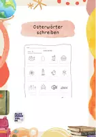 Vorschau - Arbeitsblätter - Osterwörter schwingen und schreiben - Deckblatt
