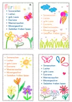 Vorschau - Bildkarten - Wünsche zu den Sommerferien - Kärtchen - Seite 1