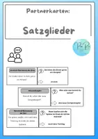 Vorschau - Spiele - Partnerkarten - Satzglieder - Deckblatt