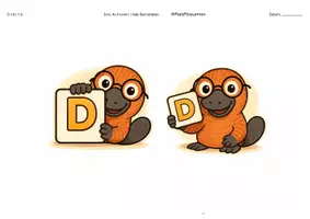 Vorschau - Bildkarten - Alphabet - alle Buchstaben - Platy das Schnabeltier - Seite 3