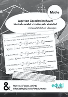 Vorschau - Arbeitsblätter - Lernerfolgskontrolle - Geraden im Raum: Lagebeziehungen - Deckblatt