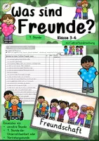 Vorschau - Arbeitsblätter - Was sind Freunde? Was ist Freundschaft? 3. 4. 5. 6. Klasse Ethik Sachunterricht Soziales Lernen - Deckblatt