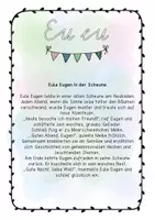 Vorschau - Mal- und Bastelvorlagen - Buchstabengeschichte Eu eu Schreibschrift - Seite 1