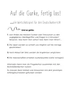 Vorschau - Stundenentwürfe - Auf die Gurke, fertig los. Wortschatzspiel für alle Klassenstufen - Seite 1