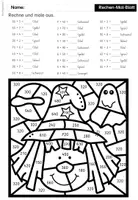 Vorschau - Stationenlernen - Rechenmalblätter Halloween Klasse 3 | Zahlenraum 1000 | Mathe Grundschule - Seite 3