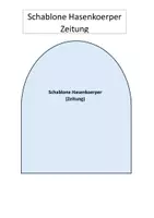 Vorschau - Mal- und Bastelvorlagen - Osterhase aus Zeitung - Seite 1
