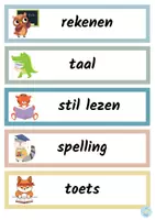 Voorbeeld - Dagritme kaarten (thema dieren) - Pagina 1