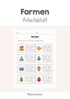 Vorschau - Arbeitsblätter - Formen erkennen - Arbeitsblatt - Deckblatt