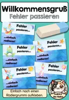 Vorschau - Bildkarten - Willkommensgruß Regenbogen Zauberer FREEBIE - Deckblatt