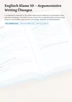 Vorschau - Unterrichtsreihen - Englisch Klasse 10 – Argumentative Writing Übungen | Aufsatztraining & Prüfungsvorbereitung - Deckblatt