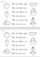 Vorschau - Arbeitsblätter - Lese-Mal-Heft (Sommer) - Seite 3