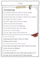 Vorschau - Arbeitsblätter - Sachtext Schmetterlinge - Seite 2