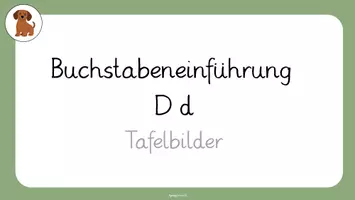 Vorschau - Arbeitsblätter - Buchstabeneinführung D d (Tafelbilder und Arbietsblätter) - Seite 2