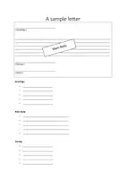 Vorschau - Arbeitsblätter - Sample letter (Format, editierbar) - Deckblatt