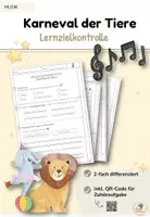 Vorschau - Test - Der Karneval der Tiere - Lernzielkontrolle - Deckblatt