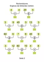 Vorschau - Arbeitsblätter - Rechenbäume - Terme - differenziert - Mathe Klasse 5 - gemischte Aufgaben - Seite 2