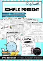 Vorschau - Arbeitsblätter - Simple Present - Workbook / Arbeitsheft / Übungen - Deckblatt