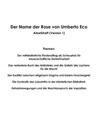 Vorschau - Unterrichtsreihen - Der Name der Rose von Umberto Eco (Arbeitsheft) - Seite 1