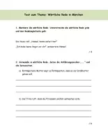 Vorschau - Arbeitsblätter - Test „Wörtliche Rede im Märchen“ – 2-fach-differenziert (Klasse 4–6) - Seite 2