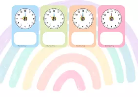 Vista previa - Tarjetas / Manipulativos - LA HORA- EL RELOJ - página 2