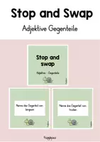 Vorschau - Spiele - STOP AND SWAP - Adjektive Gegenteile - Deckblatt
