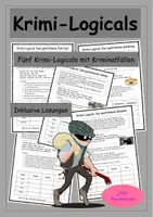 Vorschau - Spiele - Krimi-Logicals # Krimi-Rätsel # Denksportaufgaben # Leserätsel # Logikrätsel - Deckblatt