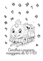 anteprima - Esercizi - Cerchia i Numeri Maggiori di 10: Sfide Matematiche e Colori - Pagina 1