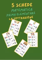 anteprima - Esercizi - Imparo la Sottrazione entro il 10 – 5 Schede Colorate prima elementare - Pagina di copertina