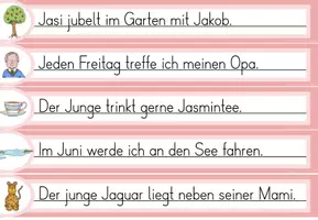 Vorschau - Arbeitsblätter - Laufdiktat Buchstabe Jj für die 1. Klasse - Seite 2